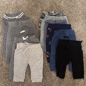 Old Navy & Carter’s - Baby Boy Pants Lot – 3–6 Months (12 Pairs)